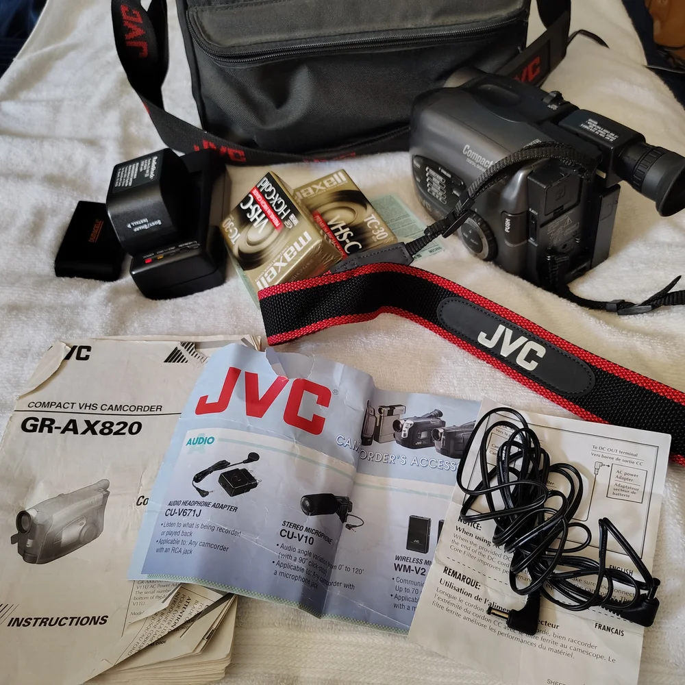 Black Camcorder with Accessories